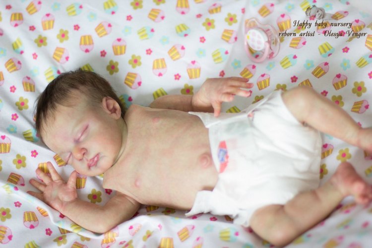 Кроха Торопыжка, недоношенная малышка Рози. Кукла реборн Олеси Венгер