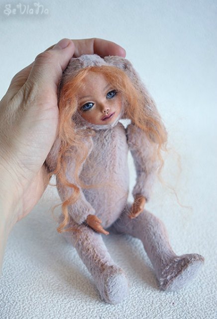 Мои авторские куколки-зайчоночки тедди долл (фото 6)