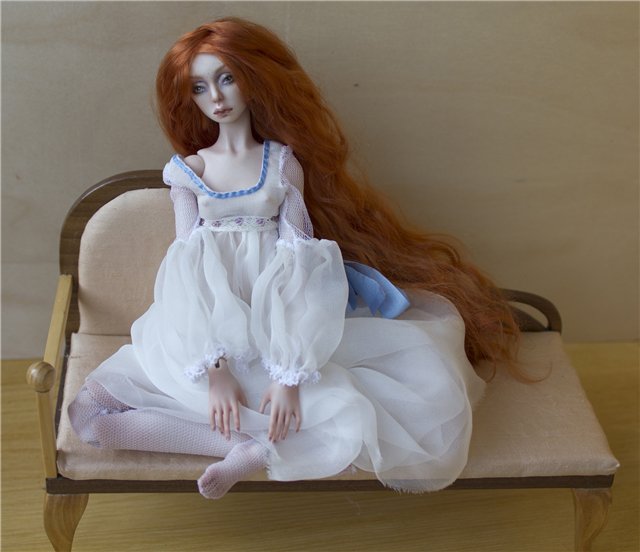 Эстель, авторская шарнирная фарфоровая кукла Елены Акимовой