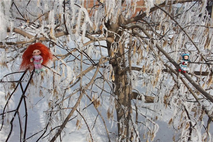 Зимняя прогулка моих крошек! Реалпуки Pupu и реалпуки Сосо