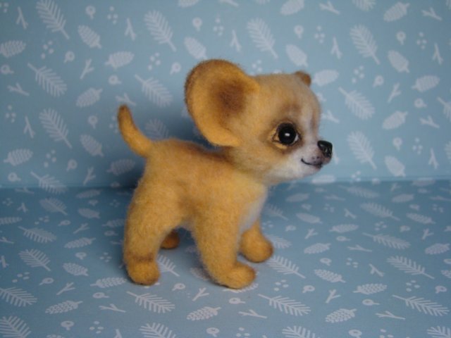 Чихуахуа. Авторская игрушка валянием Ольги Чернухо (фото 6)