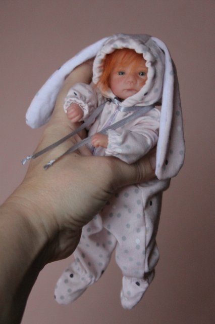 Манюня мини кукла-реборн Элины Кудрвцевой