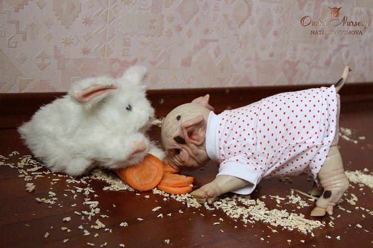 Свинка Пеппа и её младший братик Джордж. Поросята реборн Наталии Сомовой