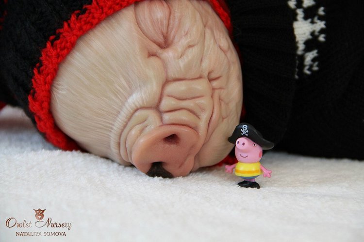 Свинка Пеппа и её младший братик Джордж. Поросята реборн Наталии Сомовой