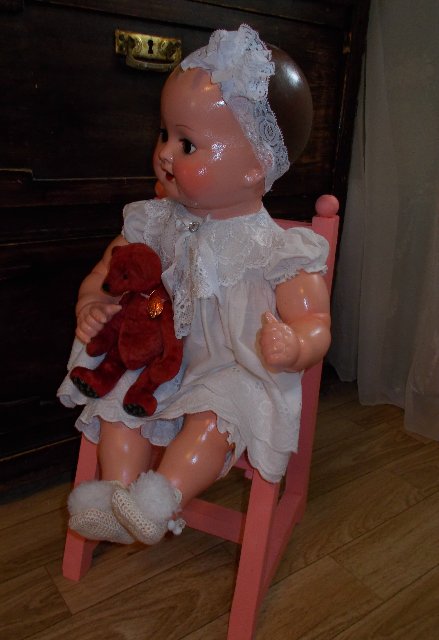 Кукла с мишкой играла — Антикварные куклы Jules Steiner (Штайнер): Франция