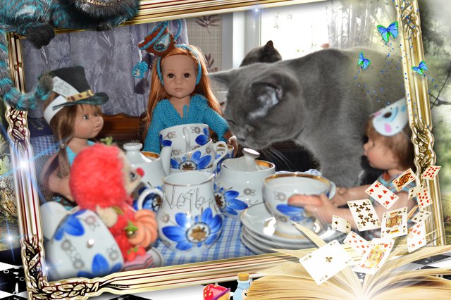 Глава, в которой пьют чай как ненормальные. Кукла Gotz Ханна с собачкой 2013