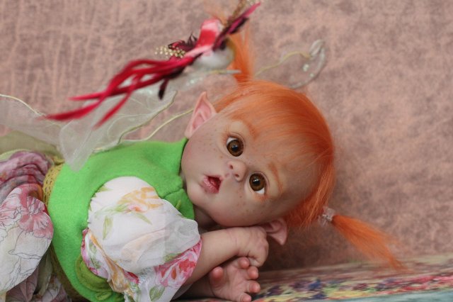 Чудо в перьях, кукла-реборн Элины Кудрявцевой