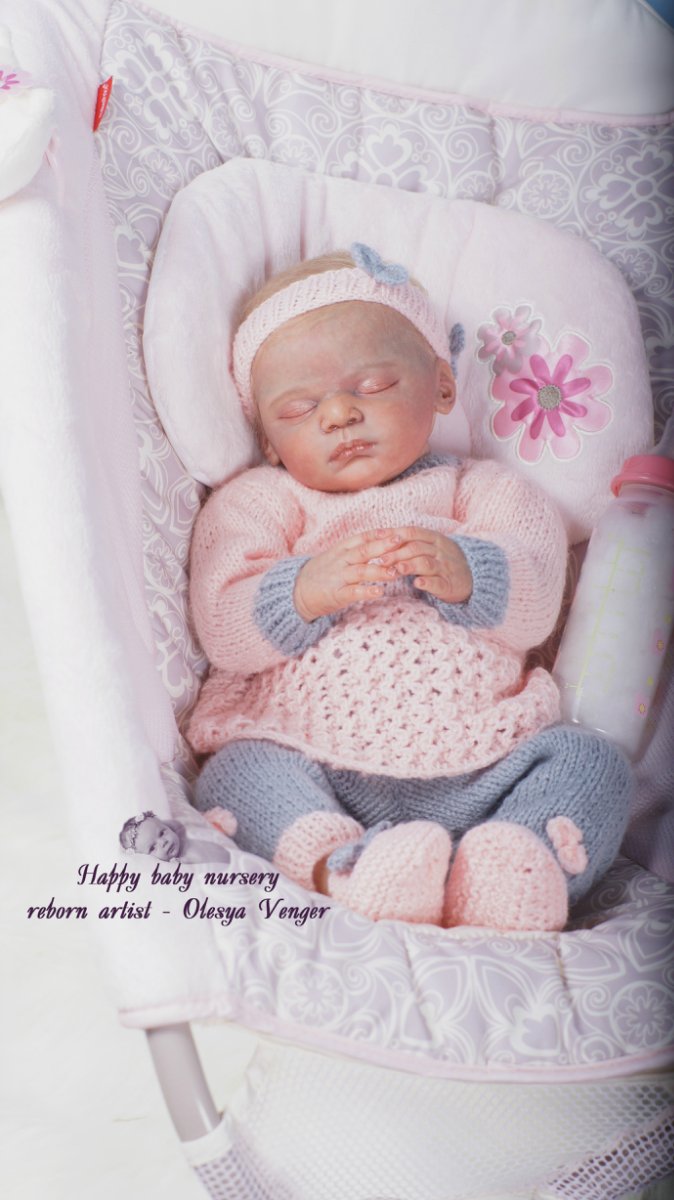 Наша Лиечка устала, сладко сладко задремала. Кукла реборн Олеси Венгер
