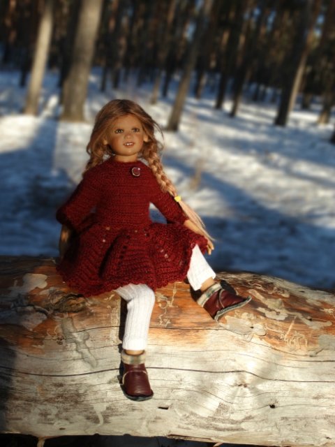 Вязаные платья для Пиппы — Одежда и обувь для кукол своими руками: фото (фото 6)