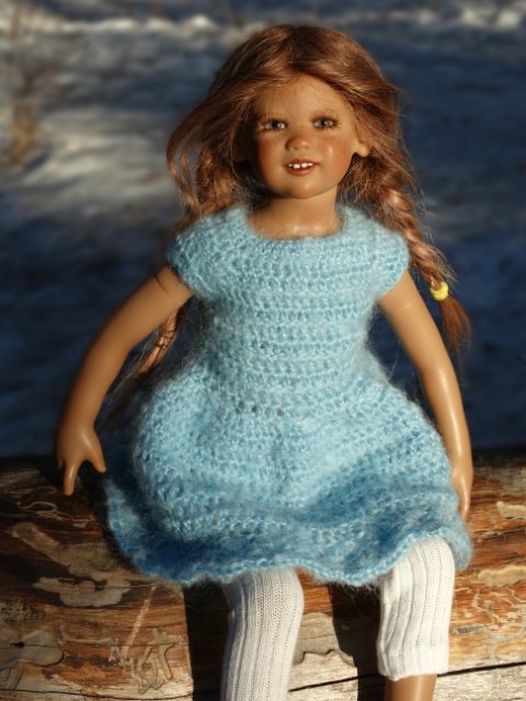 Вязаные платья для Пиппы — Одежда и обувь для кукол своими руками: фото (фото 5)