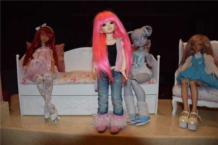 Распаковка MiniFee Chloe от Fairyland, а также сравнительные фото других бжд кукол мсд формата, проживающих у нас