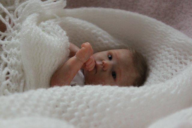 Мини зайка... Куколка реборн Вишни Виктории (фото 5)