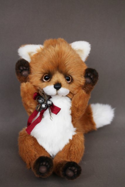 Лисёнок Мика, обладатель шикарного хвоста. Авторская игрушка Татьяны Матляк (фото 3)