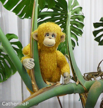 Мартышка и очки — Текстильные игрушки и примитивы: кофейные