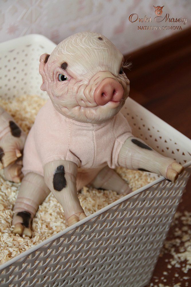 Свинка Пеппа и её младший братик Джордж. Поросята реборн Наталии Сомовой (фото 2)