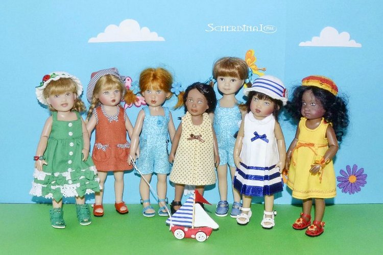 Летняя коллекция платьев для маленьких кукол