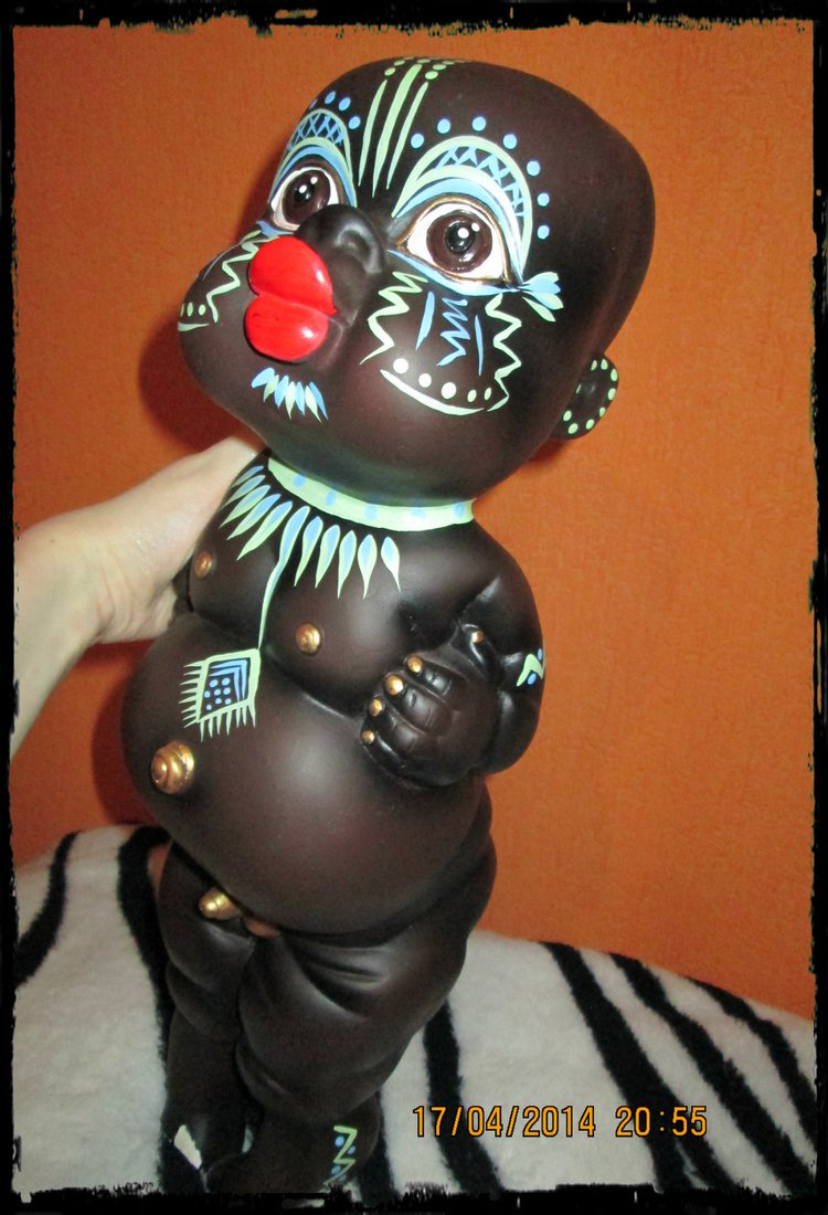 Гипсовый Негритенок — Фарфоровые статуэтки и фигурки: винтаж (фото 5)