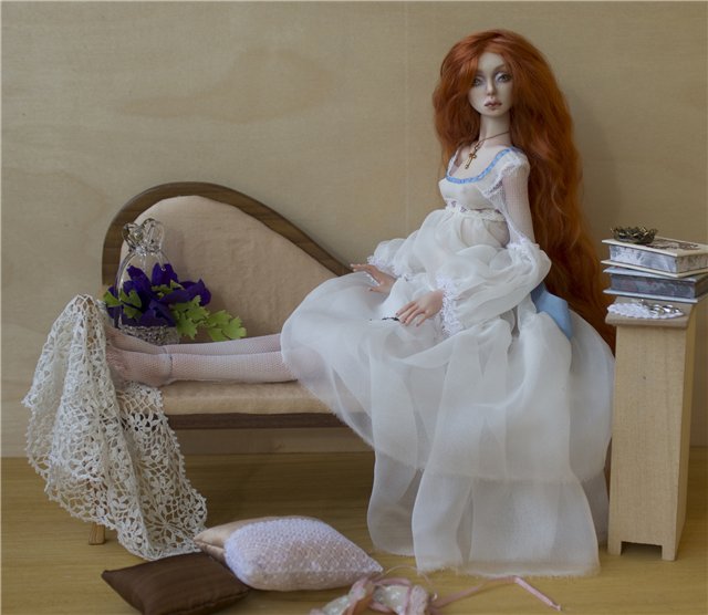 Эстель, авторская шарнирная фарфоровая кукла Елены Акимовой