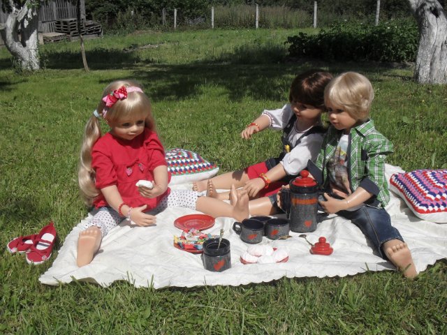 Джинсовое чаепитие.Annecke и Ethan от Monika Levenig и Millie от Monika Peter-Leicht (фото 4)