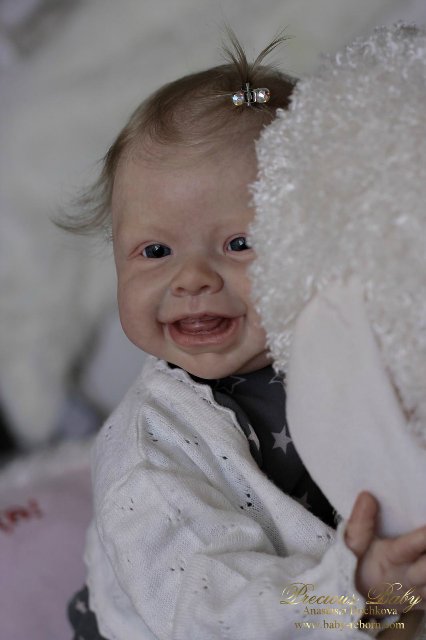 Мой весенний лучик солнышка - Харпер. Кукла реборн Анастасии Бочковой (фото 5)