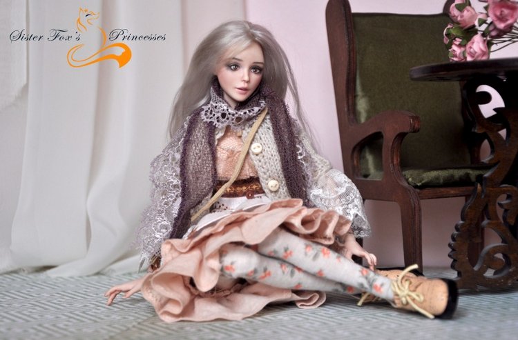 Фарфоровая шарнирная кукла Оленька от SisterFox (фото 2)