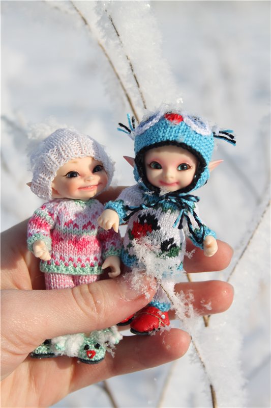 Зимняя прогулка моих крошек! Реалпуки Pupu и реалпуки Сосо