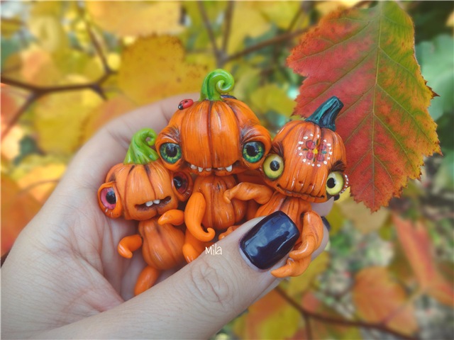 Хеллоунское настроение. Авторские куклы от Милы