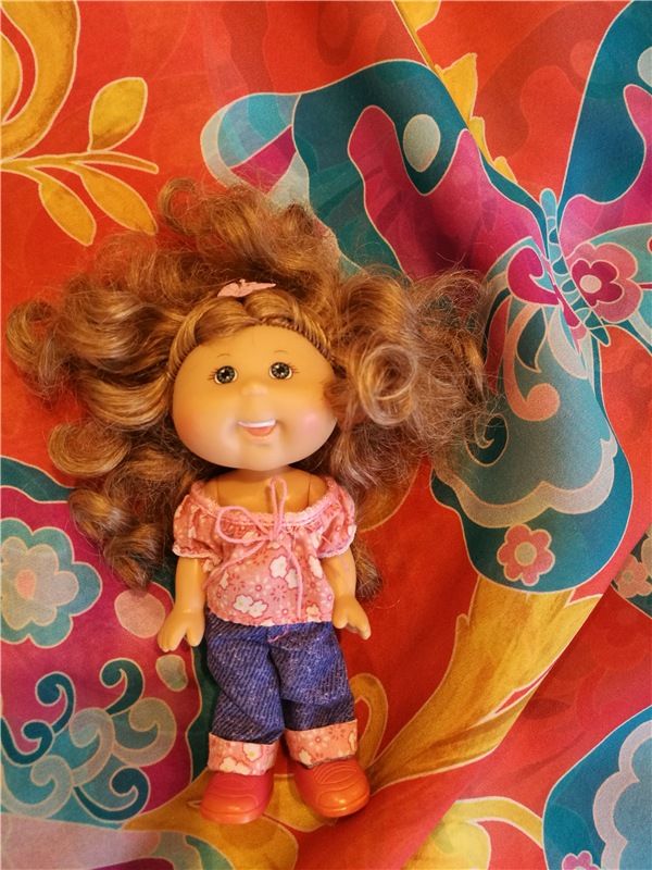 Весенний коллаж тканей — Куклы Cabbage Patch Kids (Капустки): винтаж 80 (фото 8)