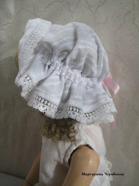 Шьем круглый чепец для куклы - МК (фото 9)