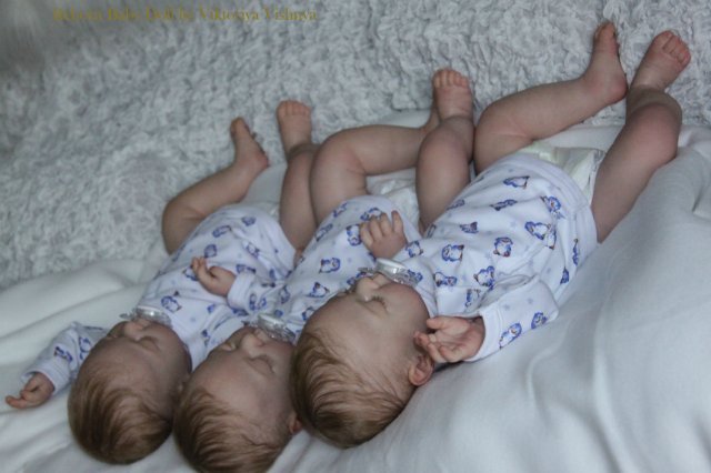 Тройняшки Джошики... Куколки реборн Виктории Вишни (фото 4)