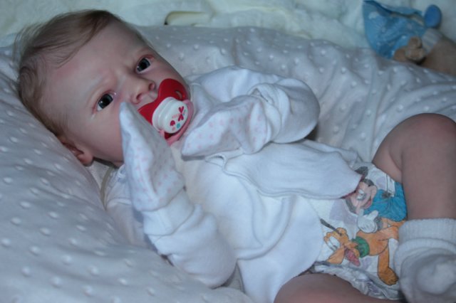 Маленькая кнопочка реборн Сабрина, художник Беспалова Жанна