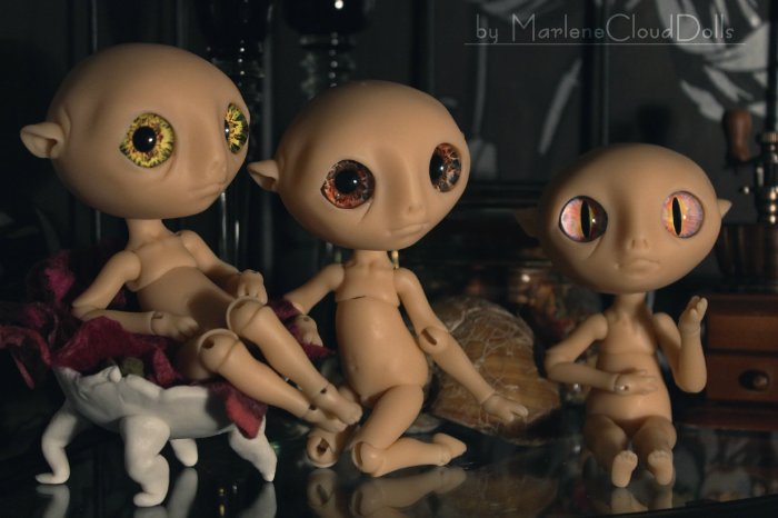 Новенькие шарнирные куклы Изгои и их глаза