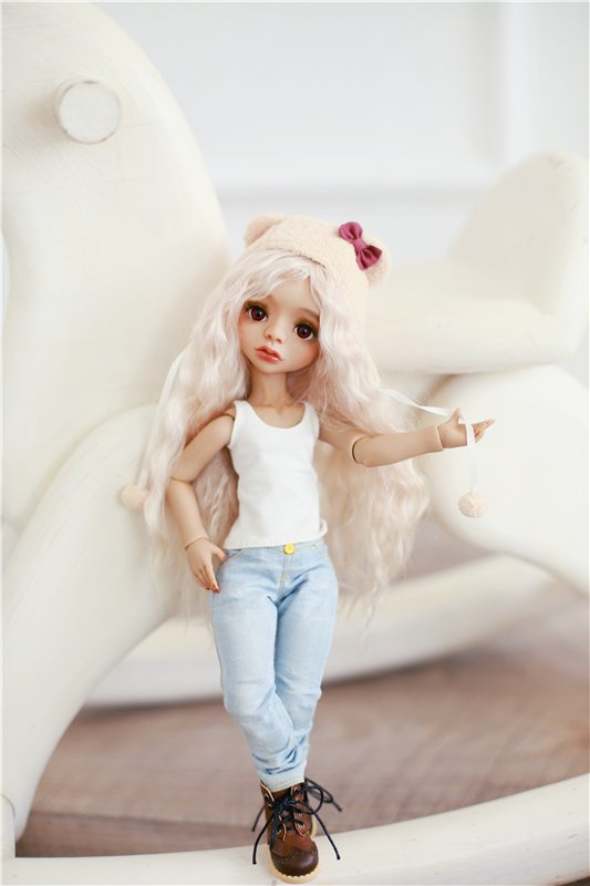 Разрешите представить - девчонка-шоколадка. Авторская шарнирная кукла (фото 4)