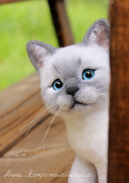 На прогулке — Валяные игрушки из шерсти: сухое валяние