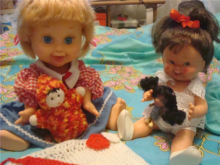 Утро моей малышки Пенни — Куклы Galoob Baby Face (Фейсинки): винтаж 90 (фото 5)