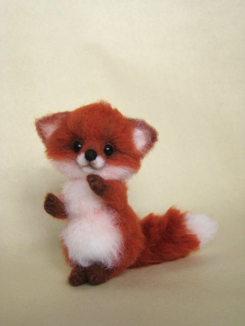 Лисёнок. Авторская игрушка валянием Ольги Чернухо (фото 5)