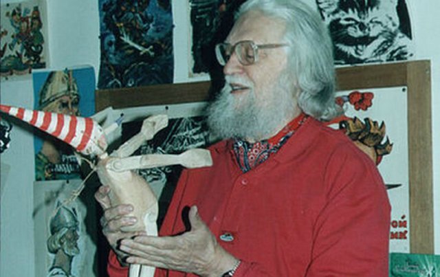 Скажите, как его зовут или Главный иллюстратор изумрудного города. Карабас-пати ко дню рождения Леонида Владимирского