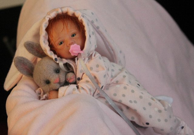 Манюня мини кукла-реборн Элины Кудрвцевой