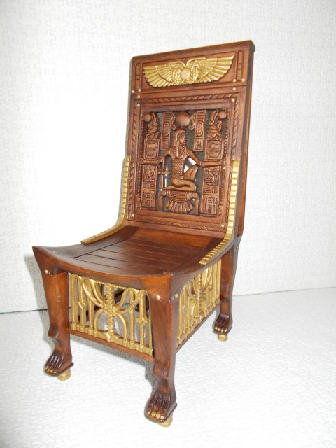 Эксклюзивная кукольная мебель.Трон Тутанхамона