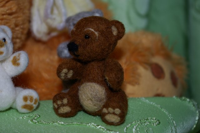Родились у меня медвежата. Авторские игрушки сухим валянием (фото 6)