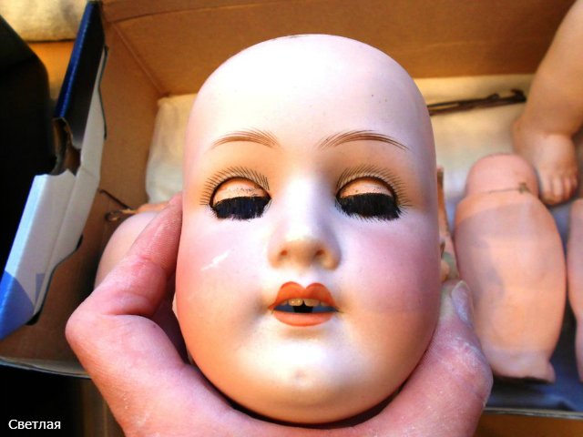 Как я чищу антикварных кукол. Следы времени или грязь? + БОНУС, находим руку мастера