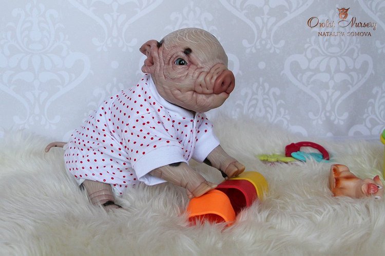 Свинка Пеппа и её младший братик Джордж. Поросята реборн Наталии Сомовой