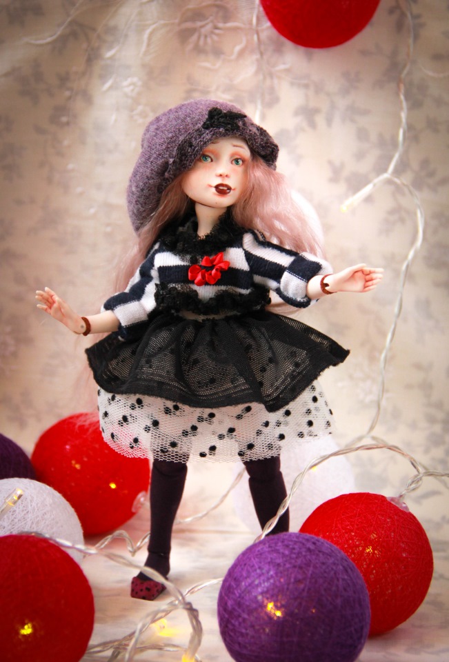 Анук. Маленькая эльфийка. Фарфоровая шарнирная кукла