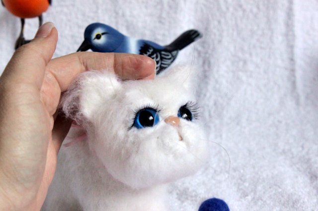 Моя кошечка валянием из шерсти готова