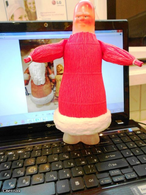 Реставрация антикварной новогодней игрушки из ваты. Снегурочка и Дед Мороз. +БОНУС, папье маше из ваты