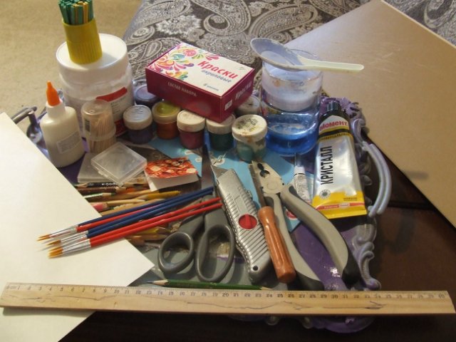 Мастер-класс "Создание принадлежностей для художника. Масштаб 1:12"