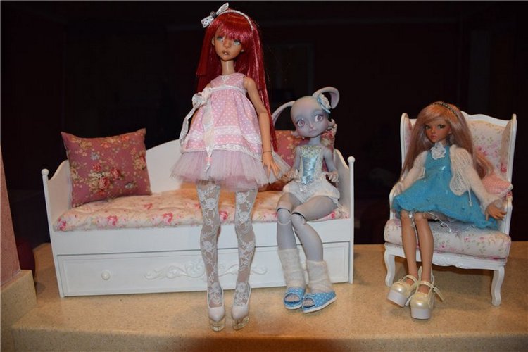 Распаковка MiniFee Chloe от Fairyland, а также сравнительные фото других бжд кукол мсд формата, проживающих у нас
