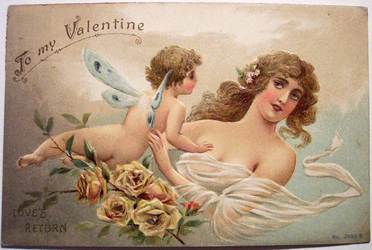 Старинные открытки с Денем Святого Валентина | Бэйбики Старинные открытки с Денем Святого Валентина