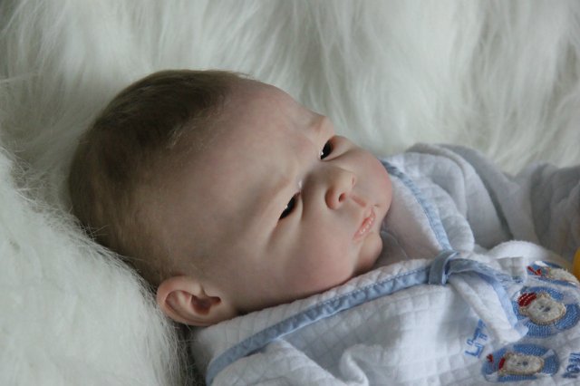 Ноэльчик... очень серьезный малыш... Куколка реборн Вишни Виктории