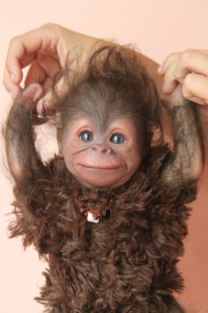 Обезьянка Bindi кукла реборн Элины Кудрявцевой